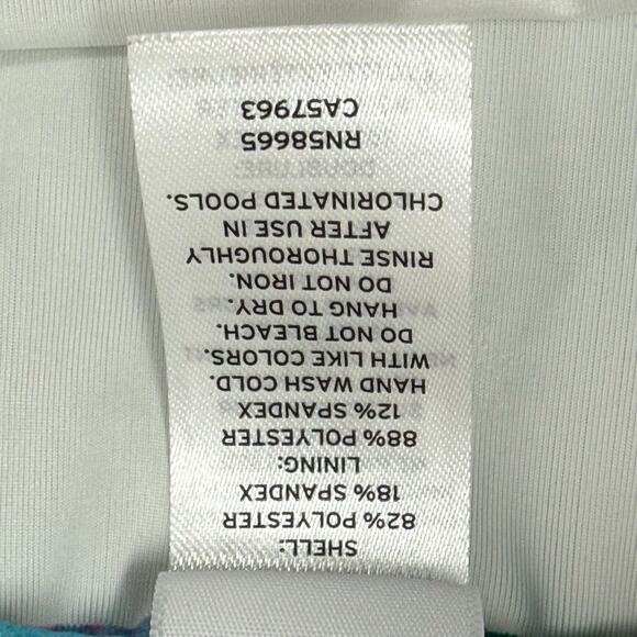 TUCKER + TATE Ruffle Strap 2-piece Swimsuit Blue River Butterfly Swirl Girl's 8 - Picture 6 of 6